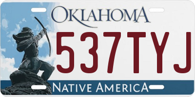 OK license plate 537TYJ