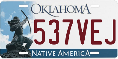 OK license plate 537VEJ
