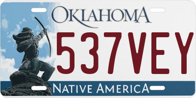 OK license plate 537VEY
