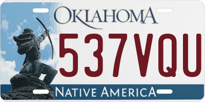 OK license plate 537VQU