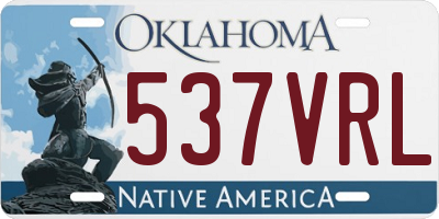 OK license plate 537VRL