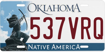 OK license plate 537VRQ