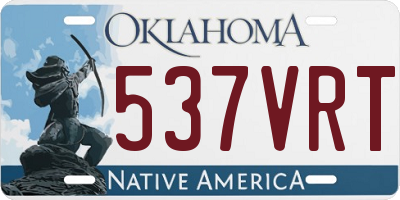 OK license plate 537VRT