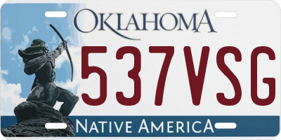 OK license plate 537VSG