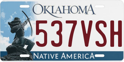 OK license plate 537VSH