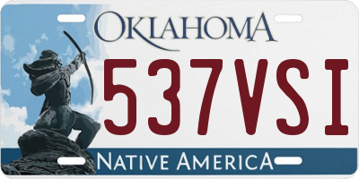 OK license plate 537VSI