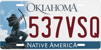 OK license plate 537VSQ