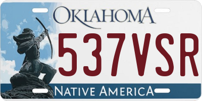 OK license plate 537VSR