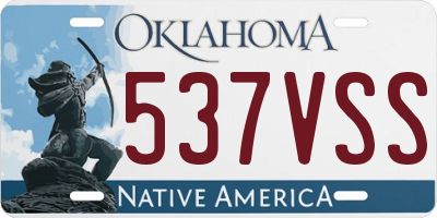 OK license plate 537VSS