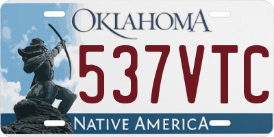 OK license plate 537VTC