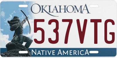 OK license plate 537VTG