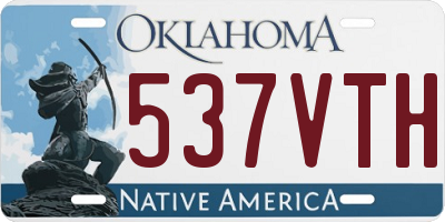 OK license plate 537VTH