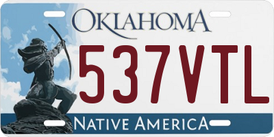 OK license plate 537VTL