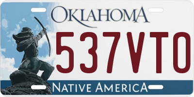 OK license plate 537VTO