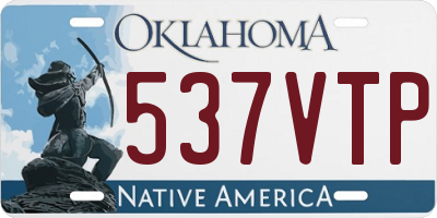 OK license plate 537VTP