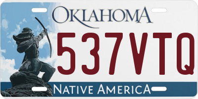 OK license plate 537VTQ