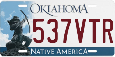 OK license plate 537VTR
