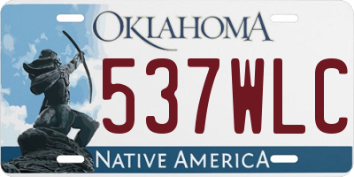 OK license plate 537WLC