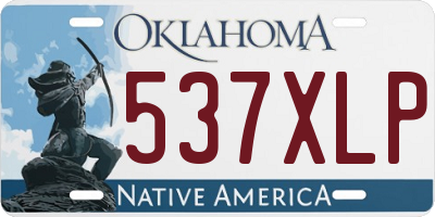 OK license plate 537XLP