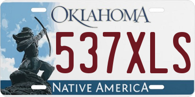 OK license plate 537XLS
