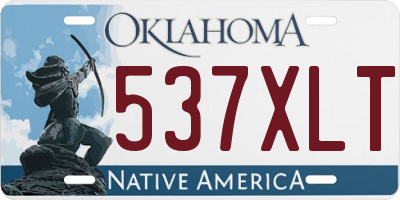 OK license plate 537XLT