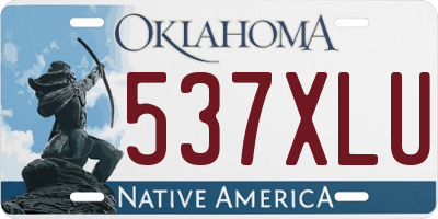 OK license plate 537XLU