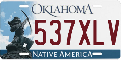 OK license plate 537XLV