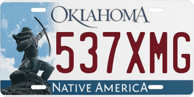 OK license plate 537XMG