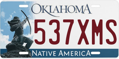 OK license plate 537XMS