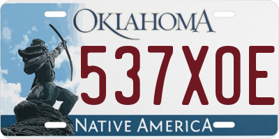 OK license plate 537XOE