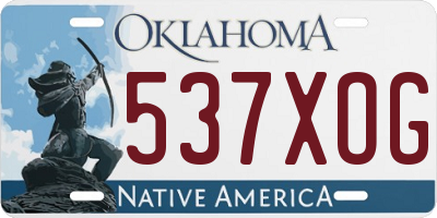 OK license plate 537XOG