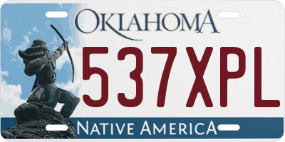 OK license plate 537XPL
