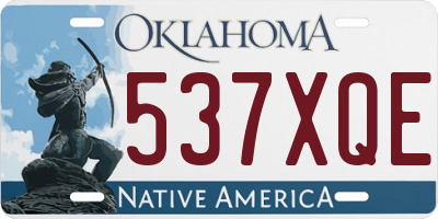OK license plate 537XQE