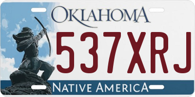 OK license plate 537XRJ