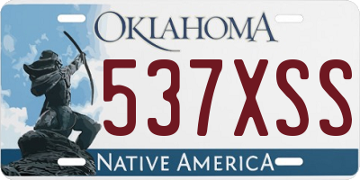OK license plate 537XSS