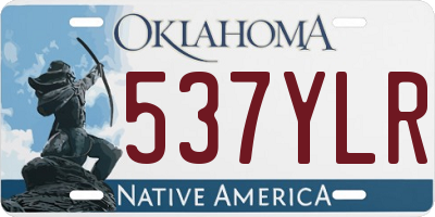 OK license plate 537YLR
