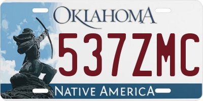 OK license plate 537ZMC