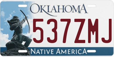 OK license plate 537ZMJ