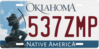 OK license plate 537ZMP