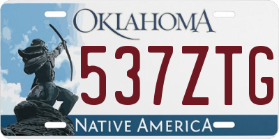 OK license plate 537ZTG