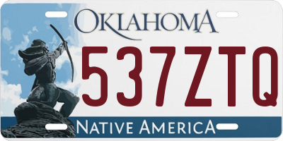 OK license plate 537ZTQ