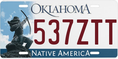 OK license plate 537ZTT