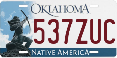 OK license plate 537ZUC