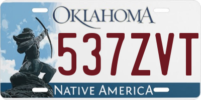 OK license plate 537ZVT