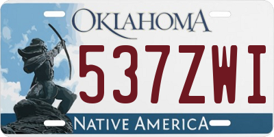 OK license plate 537ZWI