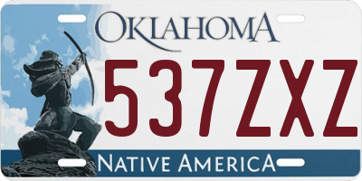 OK license plate 537ZXZ