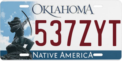 OK license plate 537ZYT
