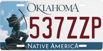 OK license plate 537ZZP