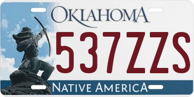 OK license plate 537ZZS