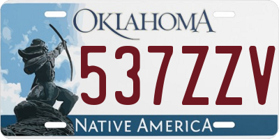 OK license plate 537ZZV